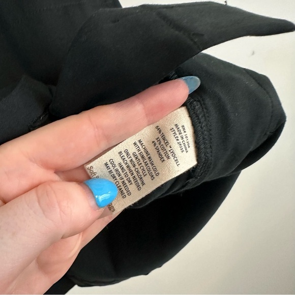 Soft Surroundings | Black Button Down Jersey Material Shirt Tunic Size Medium - Picture 6 of 6